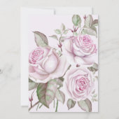 Paarse Rozen bruiloft Verloving foto uitnodiging (Achterkant)