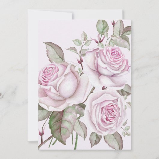 Paarse Rozen bruiloft Verloving foto uitnodiging (Achterkant)