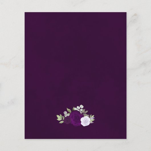 Paarse Rozen Budget Weddenschappen Aankondiging (Achterkant)