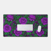 Paarse rozen bureaumat (Keyboard & Muis)