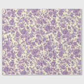 Paarse Rozen Cadeaupapier (Vlak)