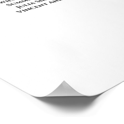 Paarse Rozen Chic 30 Tafel Bruiloft Zitkaarten Poster (Hoek)