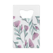 Paarse rozen creditkaart flessenopener (Achterkant)