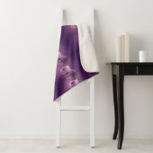 Paarse rozen deken. sherpa deken (In situ)