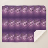 Paarse rozen deken. sherpa deken (Voorkant (horizontaal))