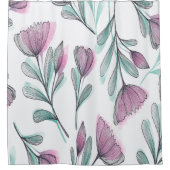 Paarse rozen douchegordijn (Voorkant)