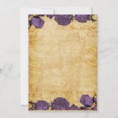  Paarse Rozen Eiffeltoren Quinceañera Kaart (Achterkant)