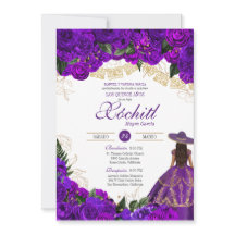 Paarse Rozen Elegant Emerald Charro Quinceanera