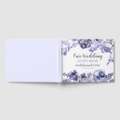 Paarse Rozen Elegant Gepersonaliseerde Tuin Bruilo Gastenboek (Volledig)