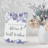 Paarse Rozen Elegant Wedding Advice Well wil Reclamebord Met Voetstuk