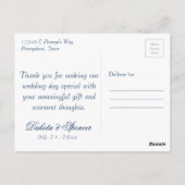Paarse Rozen | Elegante Floral Boho dank u foto Briefkaart (Achterkant)