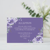 Paarse Rozen | Elegante Violet Bloemen Waterverf Informatiekaartje (Staand voorkant)
