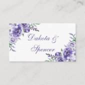 Paarse Rozen | Elegante Waterverf Bloemen Website Informatiekaartje (Voorkant)