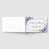 Paarse Rozen | Elegante Waterverf Floral Boho Gastenboek (Volledig)