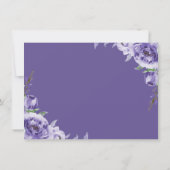 Paarse Rozen | Elegante Waterverf Floral Boho Kaart (Achterkant)