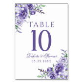 Paarse Rozen | Elegante Waterverf Floral Boho Kaart (Voorkant)