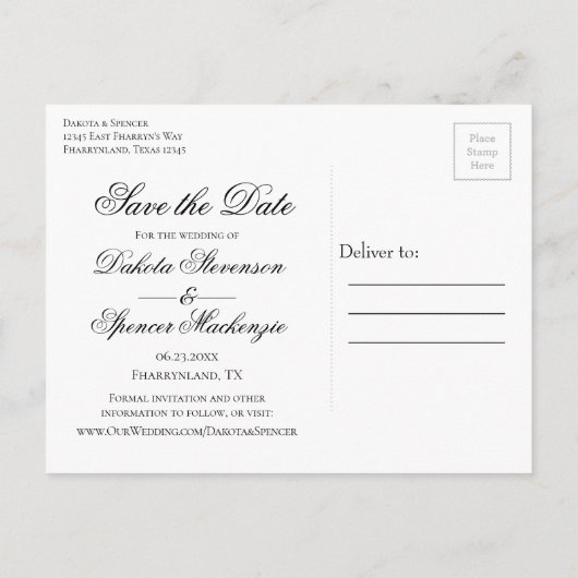 Paarse Rozen | Elegante Waterverf Sla de datum op Aankondigingskaart (Achterkant)