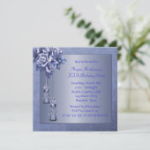 Paarse Rozen elk nummer verjaardagsfeest Kaart (Staand voorkant)