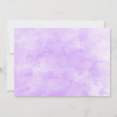 Paarse Rozen en gouden bloemen Save The Date (Achterkant)