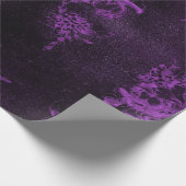 Paarse Rozen en Spletters op Paarse Cadeaupapier (Hoek)