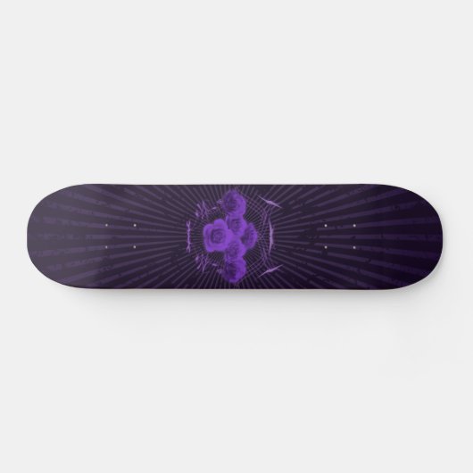 Paarse Rozen en Tribals: aangepast skateboard (Horizontaal)