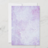 Paarse Rozen en veren 80e verjaardag Kaart (Achterkant)