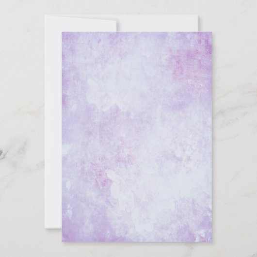 Paarse Rozen en veren 80e verjaardag Kaart (Achterkant)