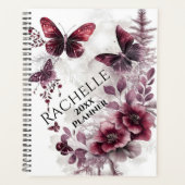 Paarse Rozen en Vlinders Planner (Voorkant)