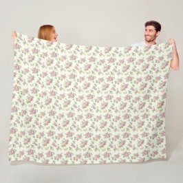 Paarse Rozen en wijnstokken Fleece Deken