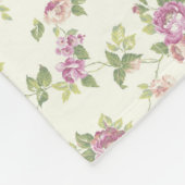 Paarse Rozen en wijnstokken Fleece Deken (Hoek)