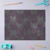 Paarse Rozen en zwart script op grijze ontkoppelin Tissuepapier (Craft)