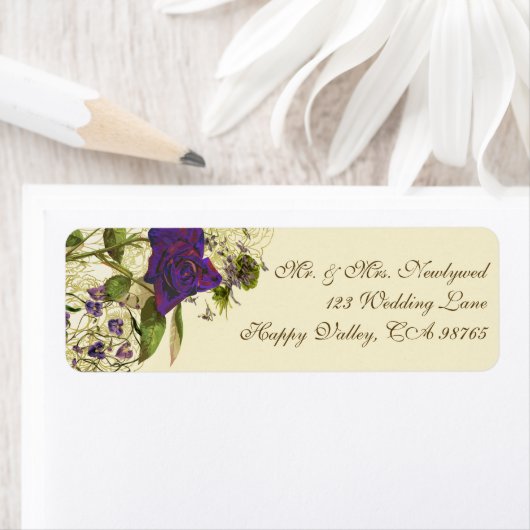 Paarse Rozen Etiket (Insitu)