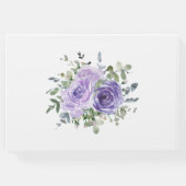 Paarse Rozen Eucalyptus botanische bruiloft Gastenboek (Achterkant)