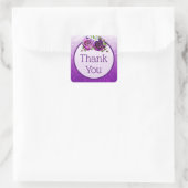 Paarse Rozen Floral Hartelijk dank aan de Stickers (Tas)