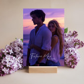 Paarse Rozen Foto Vrijgezellenfeest geeft de voork Kaart