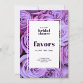 Paarse Rozen Foto Vrijgezellenfeest geeft de voork Kaart (Voorkant)