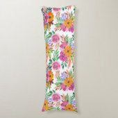  Paarse Rozen Gele bloemen Beddengoed Lichaamskussen (Voorkant Verticaal)