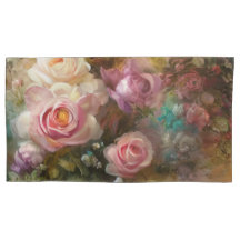 Paarse Rozen geschilderd in oude Nederlandse stij