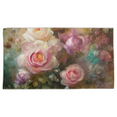 Paarse  Rozen geschilderd in oude Nederlandse stij Kussensloop (Voorkant-Rechts)