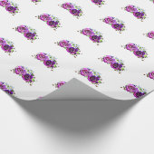 Paarse Rozen Gift Wrap Cadeaupapier (Hoek)