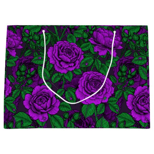 Paarse rozen groot cadeauzakje (Voorkant)
