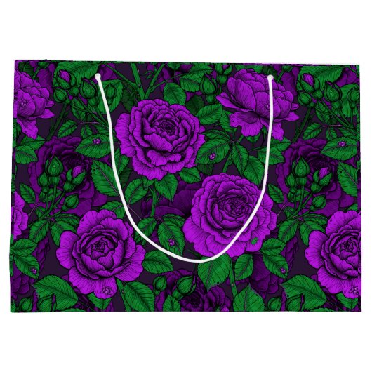 Paarse rozen groot cadeauzakje (Achterkant)