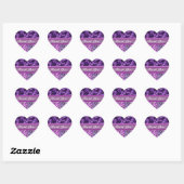 Paarse Rozen Hart Sticker (Vel)