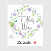 Paarse Rozen Heilig Water Sticker (Vel)