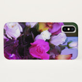 Paarse Rozen Hoesje-Mate Apple iPhone X Hoesje (Achterkant (horizontaal))