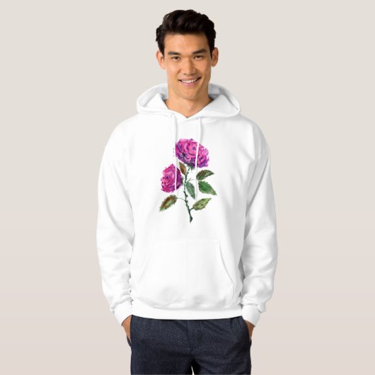Paarse Rozen Hoodie (Voorkant volledig)
