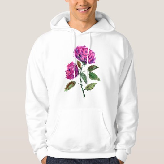 Paarse Rozen Hoodie (Voorkant)
