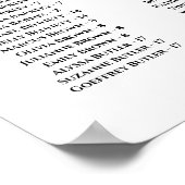 Paarse Rozen Horizontale Alfabetische Zitting Graf Poster (Hoek)