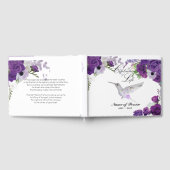 Paarse Rozen & Hummingbird Guestbook Gastenboek (Volledig)