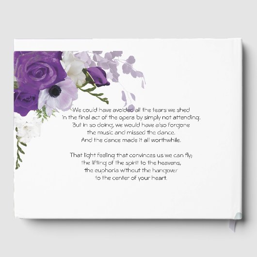 Paarse Rozen & Hummingbird Guestbook Gastenboek (Achterkant)